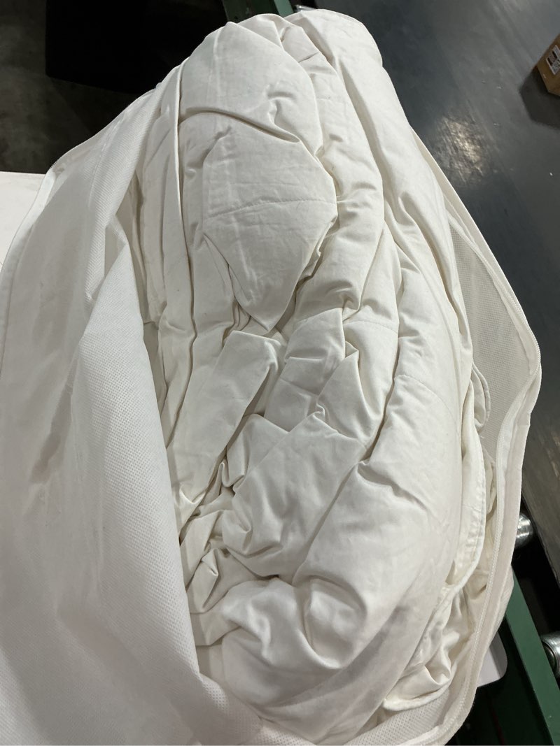Condition photo showing As Is for all-season premium down comforter, full/queen, down