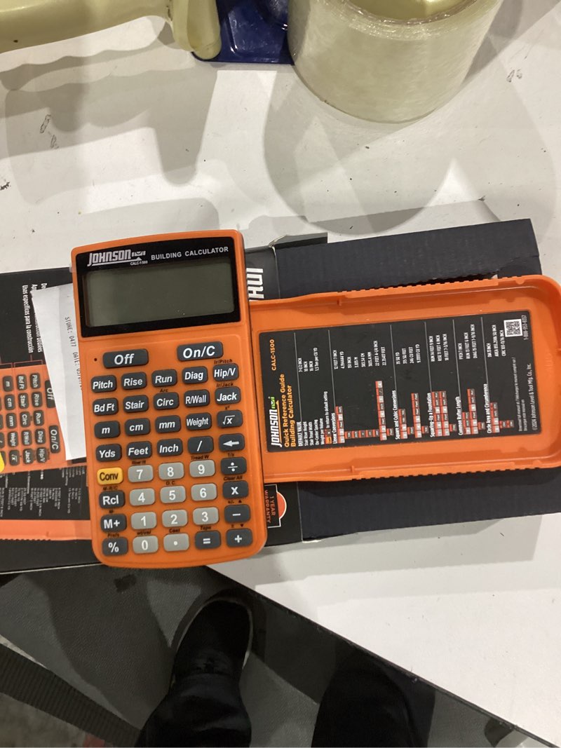 Condition photo showing As Is for johnson level building calculator