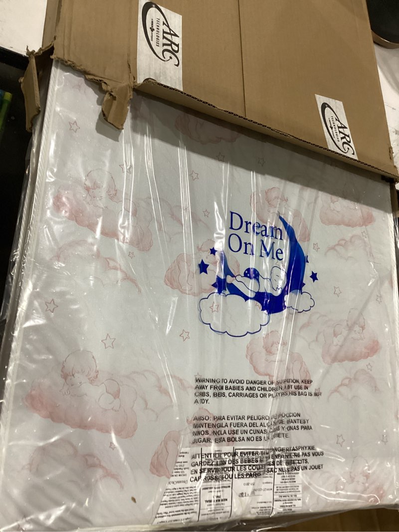 Condition photo showing Good Condition for dream on me sweet dreams 88 coil spring crib and toddler bed mattress, pink, 6"