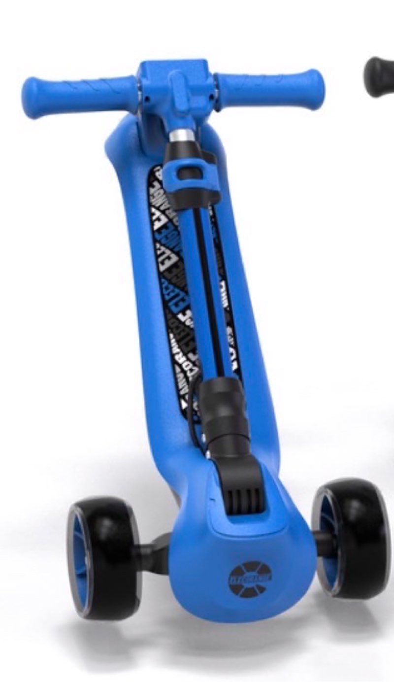 elecorange t200/t500 balance electric scooter for kids age 4-9, 2 types front wheels, electric horn, full body lights up, wide deck, 5mph safe speed, 70min riding, foldable kick scooter boys & girl blue t500-for players