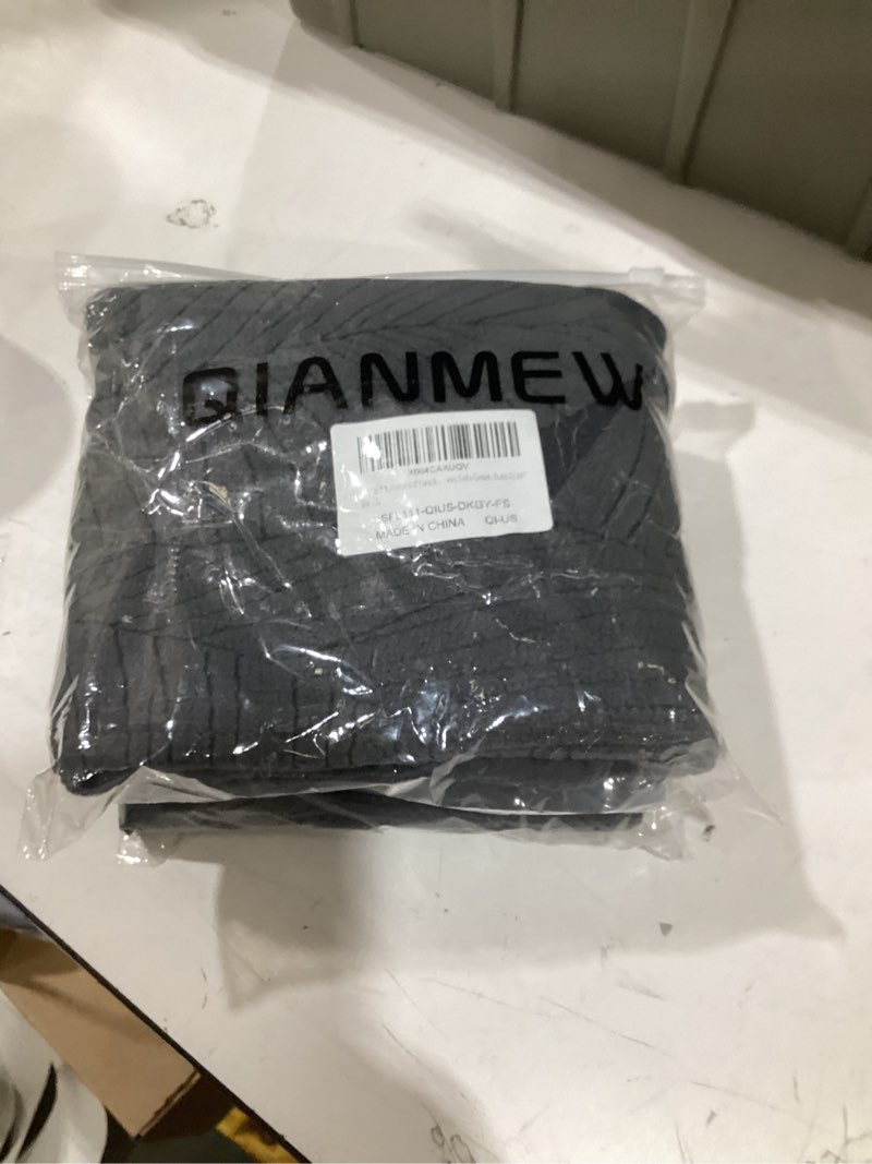 Condition photo showing New/Like New for qianmew couch covers for sectional sofa, washable stretch soft sofa cushion covers l shape sofa slipcovers anti slip furniture decor protector for pets (1pc armrest cover,dark gray) dark gray / leaf pattern 1 armrest cover