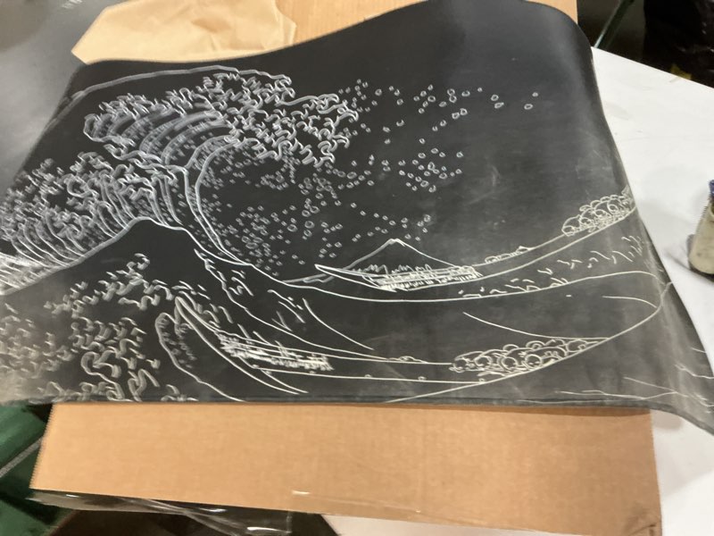 Condition photo showing As Is for IMAYONDIA Japanese Great Wave Large Mouse Pad (35.4x15.7 in), Black Gaming Mouse Pad Anime XXL, Exte