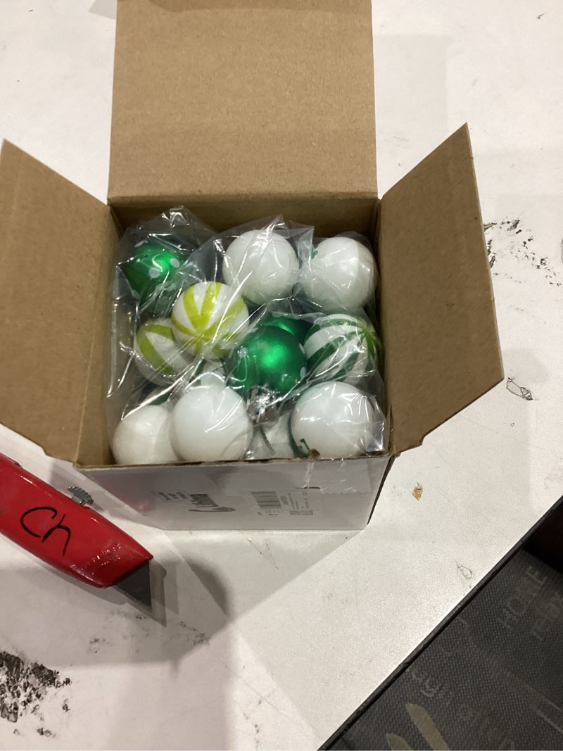 Condition photo showing New/Like New for Libima 40 Pcs St. Patrick's Day Tree Ornament St. Patrick's Day Hanging Decorations Ball Shamrock Tree Decorations for Party Shelf Ornament