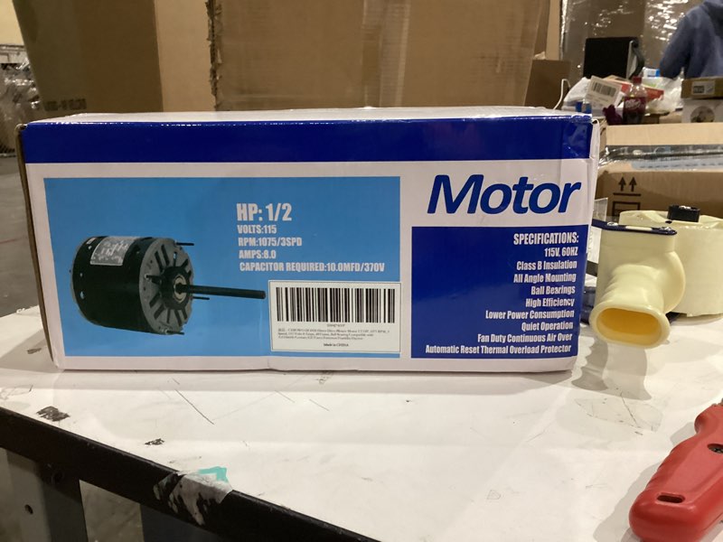 Condition photo showing New/Like New for DL1056 Direct Drive Blower Fan Motor 1/2 HP, 1075 RPM, 3 Speed, 115 V, 8.0 A, Compatible with A.O. Smith 1056, Fasco D701, GE 3587, Magnetek 0531, Marathon X004, Emerson 1865 OEM Upgrade