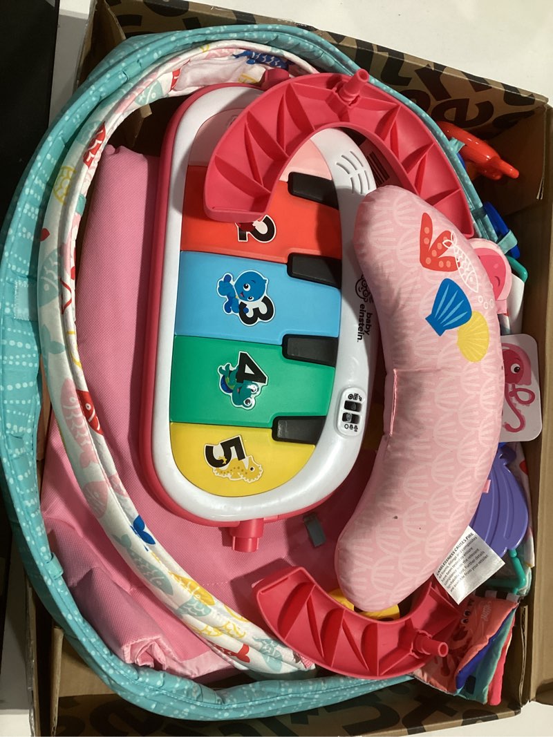 Condition photo showing As Is for Baby Einstein Ocean Explorers 4-in-1 Kickin Tunes Jellyfish Jamboree Music & Language Discovery Gym, Pink, Ages 0 Months and Up Ocean Explorers Jellyfish Jamboree