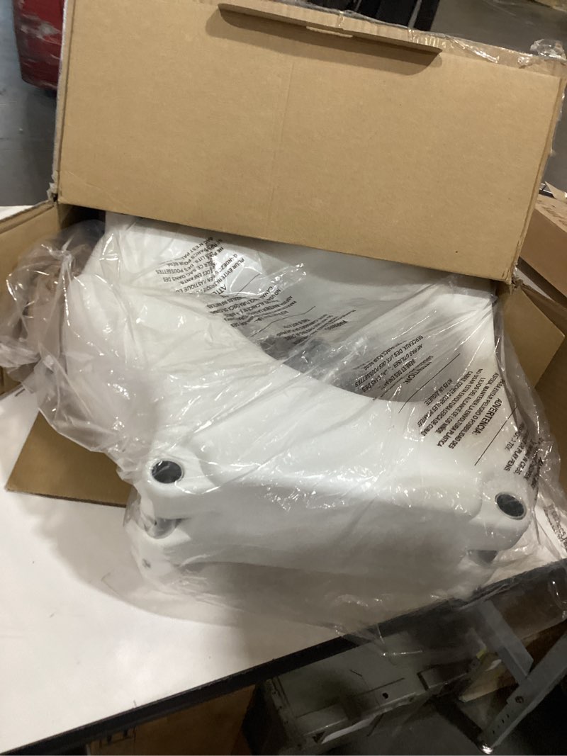 Condition photo showing As Is for drive medical 2-in-1 raised toilet seat with removable padded arms - elevated bathroom safety support - secure locking attachment - easy height assistance - durable construction, standard toilets