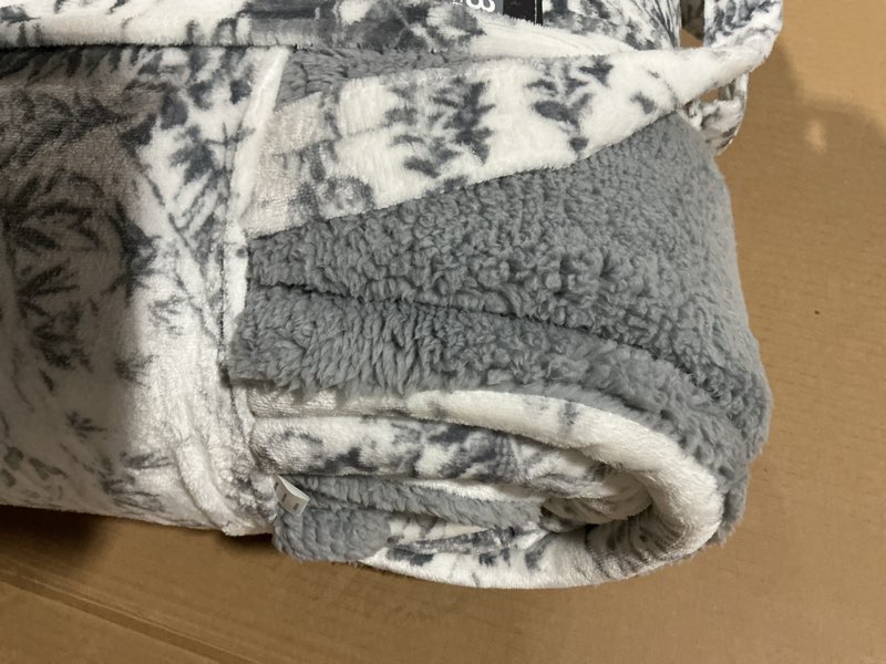 Condition photo showing New/Like New for member's mark printed plush comforter set