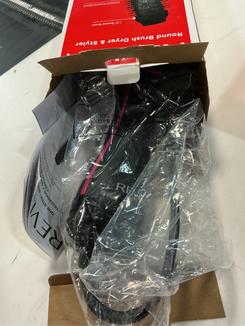Condition photo showing Good Condition for revlon one step root booster round brush dryer and hair styler | fight frizz and add volume, appliance tool (1-1/2 in)