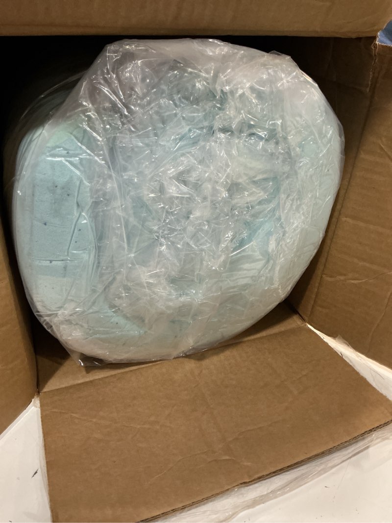 Condition photo showing New/Like New for EGOHOME 3 Inch Queen Memory Foam Mattress Topper, Cooling Gel Infused & Pressure Relieving Pad in a Box, Dorm Room Essentials, CertiPUR Certified, Blue