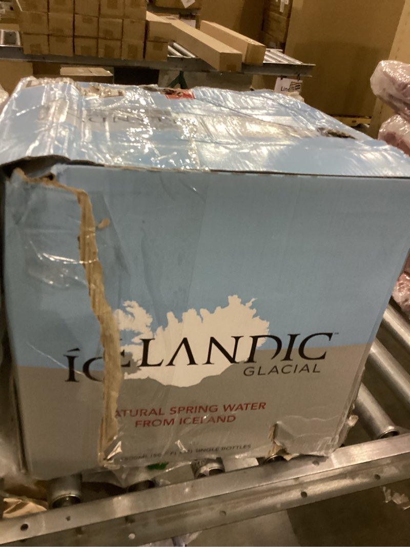 Condition photo showing As Is for Icelandic Glacial Natural Spring Alkaline Water, 50.7 Fl Oz (Pack of 12)
