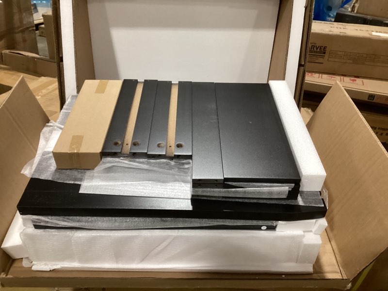 Condition photo showing Good Condition for JSB Farmhouse Nightstand Set of 2, Night Stand with 2 Drawers,Open Shelf, End Table/Bed Side/Side Table for Bedroom, Kids Room, Living Room (Black, 18.7" W x 15" D x 23.8" H (2 Drawers)) Black 18.7"W x 15"D x 23.8"H (2 Drawers)