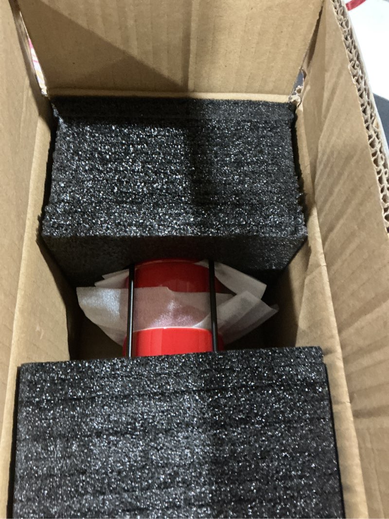 Condition photo showing Good Condition for 2.5oz Porcelain Stackable Espresso Cups with Saucers and Metal Stand Set of 4, Stackable Cappuccino Cups, Red Expresso Shots Cup Set for Coffee Drinks, Latte, Tea Red 2.5oz