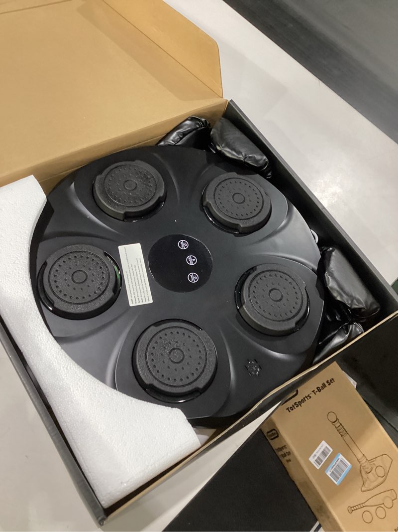 Condition photo showing New/Like New for Music Boxing Machine, Interactive Punching Trainer with Boxing Gloves, Large Size Wall Mounted Electronic Boxing Target for Adult Kids, 9 Modes & 9 Speeds Black