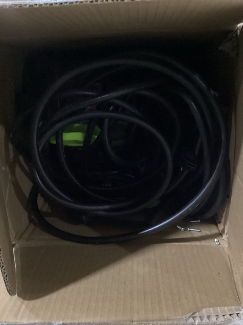 Condition photo showing As Is for 5000PSI 4.0GPM Heavy Duty Electric Pressure Washer with 33 FT Extension Hose, 4 Quick Connect Nozzles and Foam Cannon for Cars/Fences/Driveways/Patios/Home Cleaning, Green