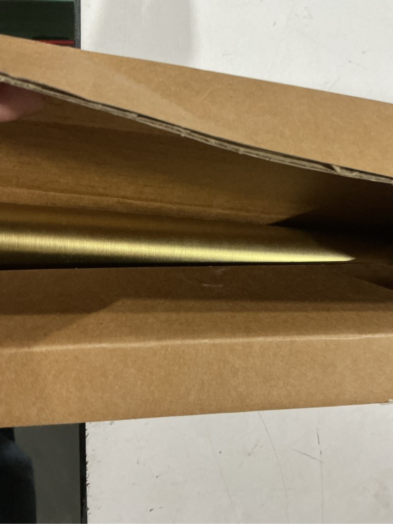 Condition photo showing Good Condition for BlastHome® Non-Adjustable Luxury Curtain Rods for Windows, 1 ¼” Rod Set, 3 foot Fixed Length, Brushed Gold Single Rod Brushed Gold 3 foot