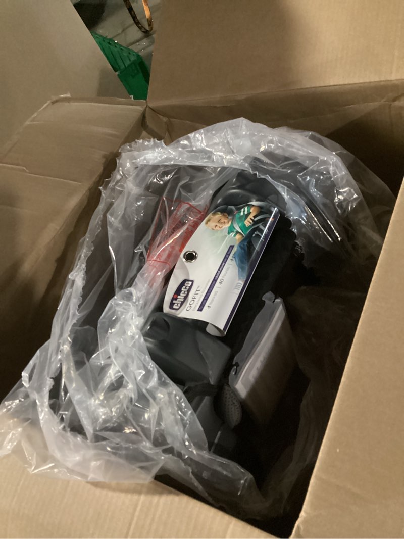 Condition photo showing Good Condition for Chicco GoFit Backless Booster Car Seat Without Latch Attachment, Travel Booster Seat for Car, Portable Car Booster Seat for Children 40-110 lbs. | Shark/Black/Grey GoFit Shark/Black/Grey