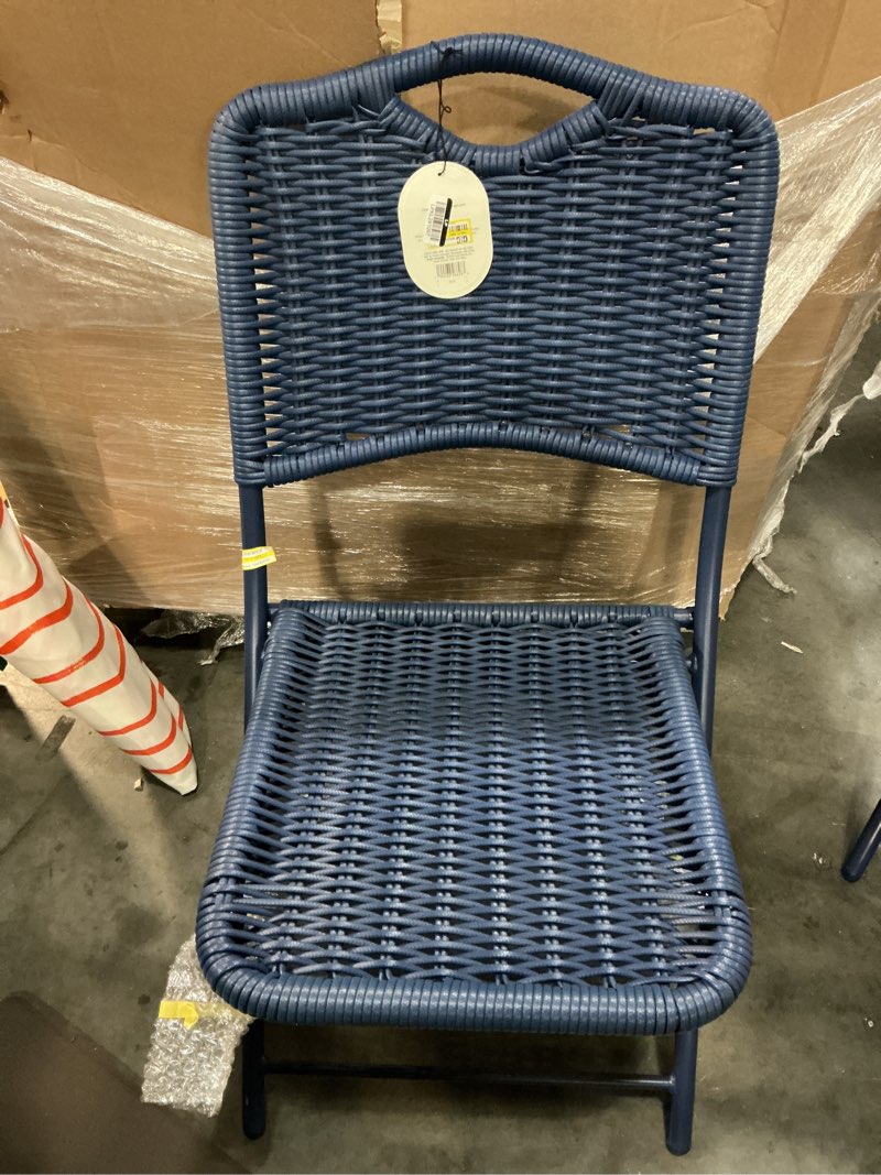 Condition photo showing Good Condition for monochromatic rope folding chair navy blue - 1 pack