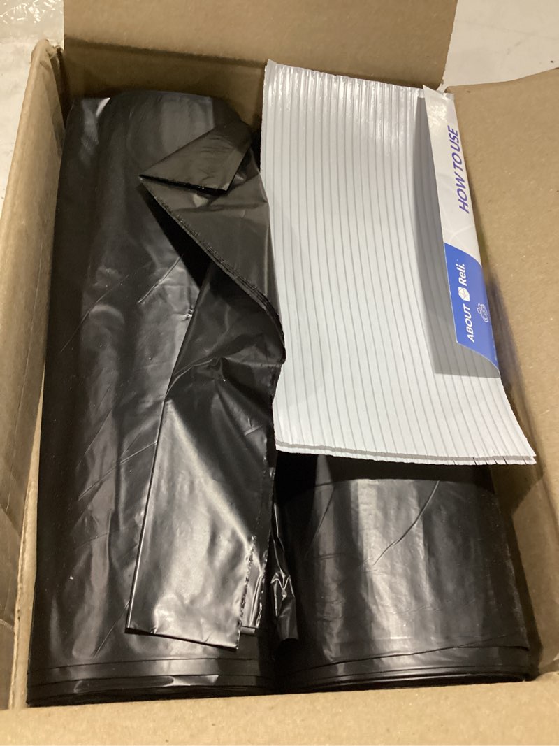 Condition photo showing Good Condition for reli. 55-60 gallon trash bags heavy duty | 50 bags | 50-60 gallon | large black garbage | made in usa 1 count (pack of 50)