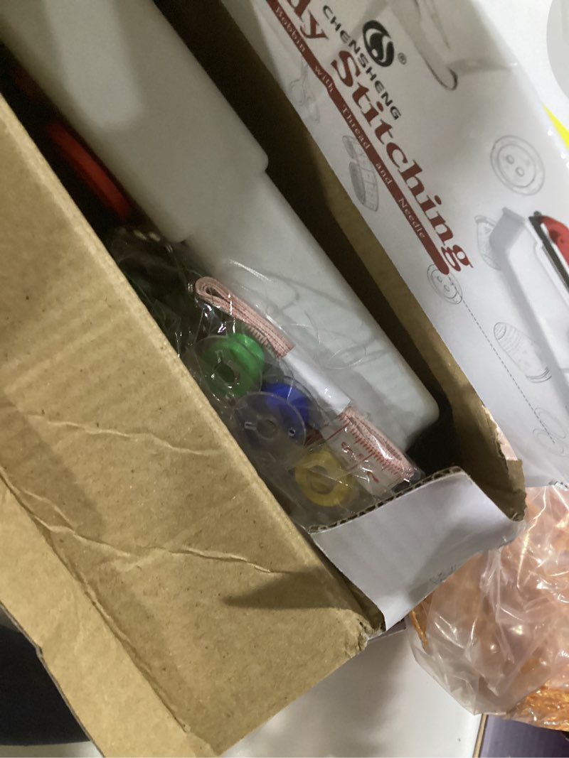 Condition photo showing New/Like New for Handheld Sewing Machine, Mini Portable Electric Quick Sew Sewing Machine For Beginners Adults, Easy To Use Suitable for Sewing Fabrics, Clothes, Cutains, Family Travel, DIY Red bright