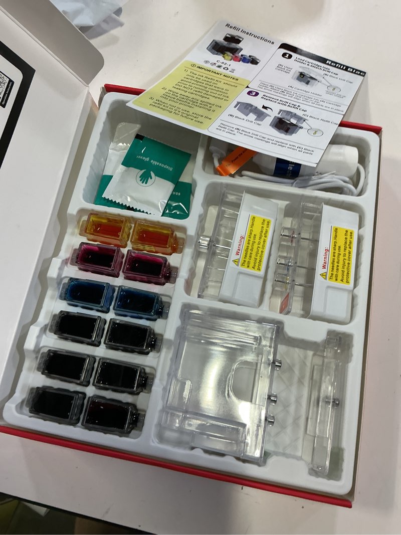 Condition photo showing New/Like New for 285xl 286xl ink refill kit for canon 285xl 286xl ink cartridges compatible with canon 285 286 pg-285xl cl-286xl work with pixma ts7720 ts7722 tr7820 (12 pack, 6bk/2c/2m/2y) 6 black 2 cyan 2 magenta 2 yellow