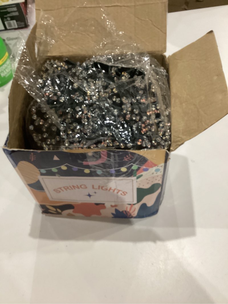 Condition photo showing As Is for KNONEW 403FT 1000 LED Christmas Lights Color Changing Outdoor String Lights with 11 Modes & Timer Fairy Light Plug in Waterproof Fairy Lights for Xmas Yard Tree Wedding Party(Warm White to Multicolor) Warm White to Multicolor 403FT 1000 LED Dark Green Wire