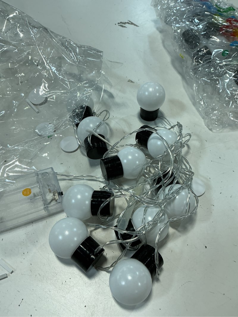 Condition photo showing Good Condition for imprsv white string lights, 10 led bulbs, wedding engagement birthday decorations for marquee numbers letters, light up numbers letters