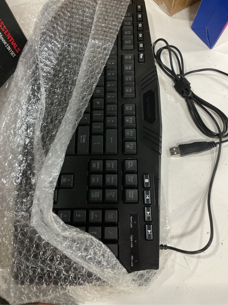 Condition photo showing Good Condition for redragon s101-3 pro gaming keyboard and mouse, rgb backlit programmable keyboard mouse with software, independent macro record keys, value combo set, new update version black