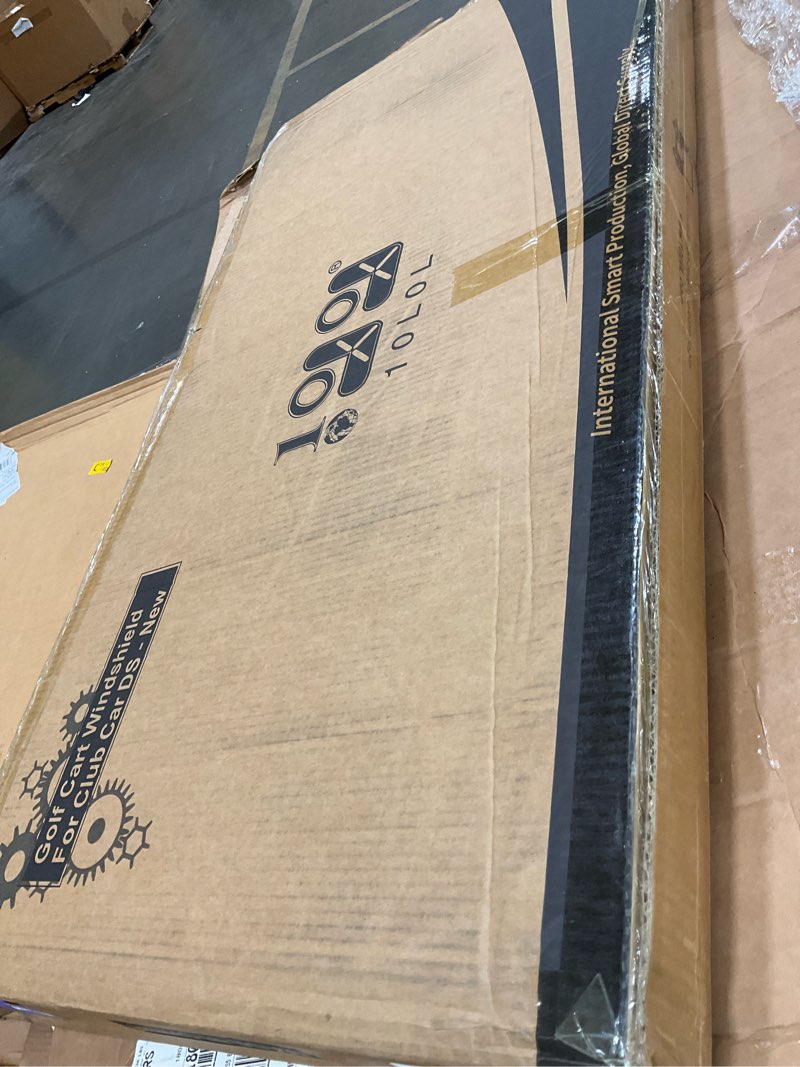 Condition photo showing New/Like New for red dot folding clear golf cart windshield compatible with evolution classic & forester golf carts | 1/4 inch acrylic | made in the usa