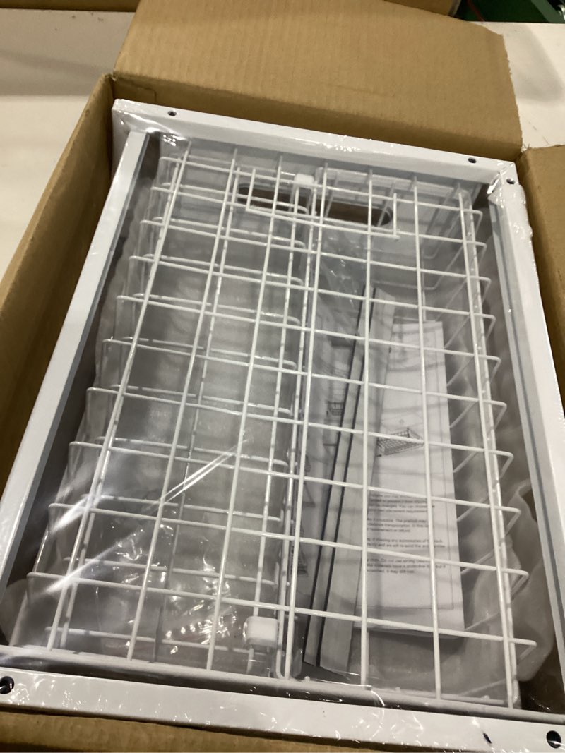 Condition photo showing New/Like New for under sink organizer, l-shaped 2 tier pull out cabinet organizer | slide out under cabinet storage, for kitchen and bathroom, metal under sink storage with sliding drawer, 50 lbs, white 2 pack