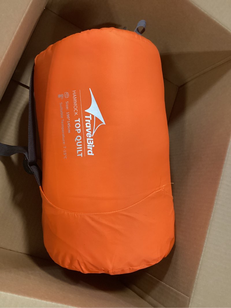 Condition photo showing Good Condition for top quilt for hammocks, ultralight sleeping bag topquilt, warm insulation sleeping quilt for outdoor hammock camping orange-2