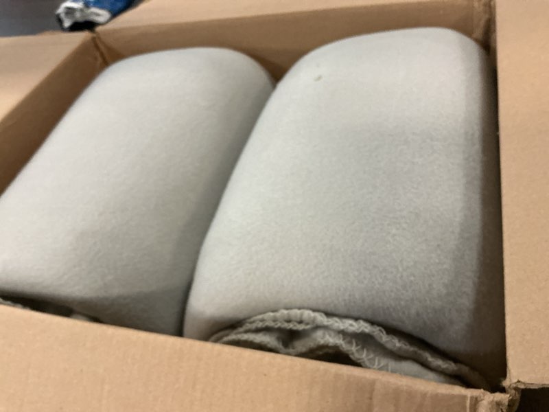 Condition photo showing As Is for 24 pcs fleece blankets bulk 60 x 50 in, soft lightweight throw blankets in bulk large cozy wool blankets for wedding use, all season, gifts & home, homeless men women (gray)