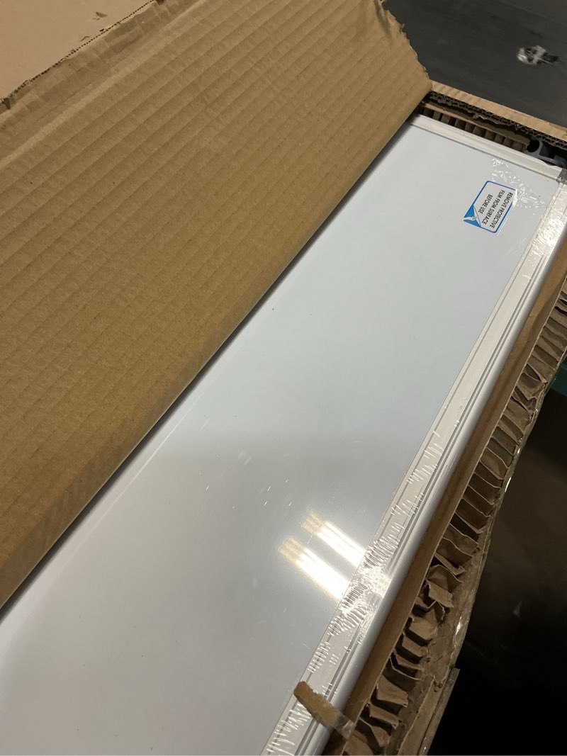 Condition photo showing Good Condition for 24"x24" magnetic whiteboard wall mount dry erase board for home office, dorm room, cubicle | square white board | space-saving white board 24"w x 24"h