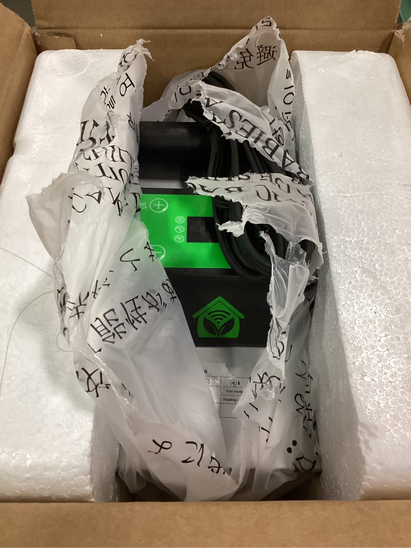 Condition photo showing Good Condition for Greenhouse Heater 1500W with APP Remote Control, Greenhouse Heater With Thermostat, Portable Outdoor Heater for Plants Vegetables Flowers,Smart Electric Safe Heater for Green house,Grow Tents,Garage