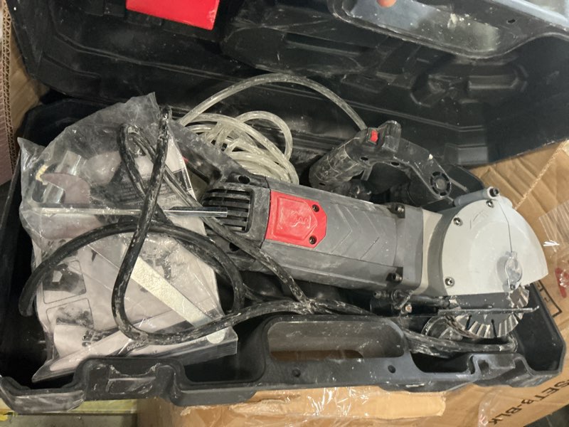 Condition photo showing As Is for XtremepowerUS Wall Chaser Cutting Machine Wall Concrete Grooving Cutting w/Water Line Dust Port Infrared Sighting (Slotting Machine) 5.25" Inch