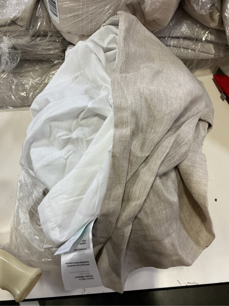 Condition photo showing Good Condition for european linen curtain - single panel flax 48in x 84in