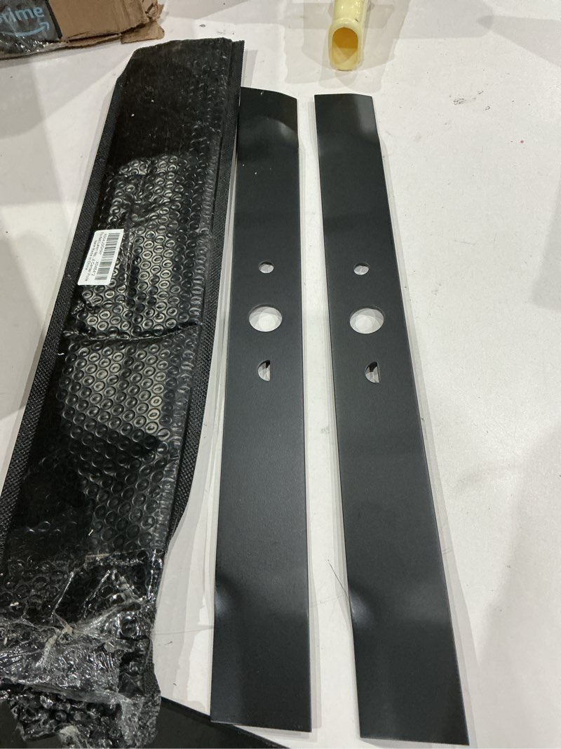 Condition photo showing Good Condition for 20 inch lawn mower replacement blade compatible with ryobi 40v brushless ry40180, ry40190, ry401110 model mowers, replaces ac04020, half?moon + round center hole ac04020-round+ round+half-circle hole