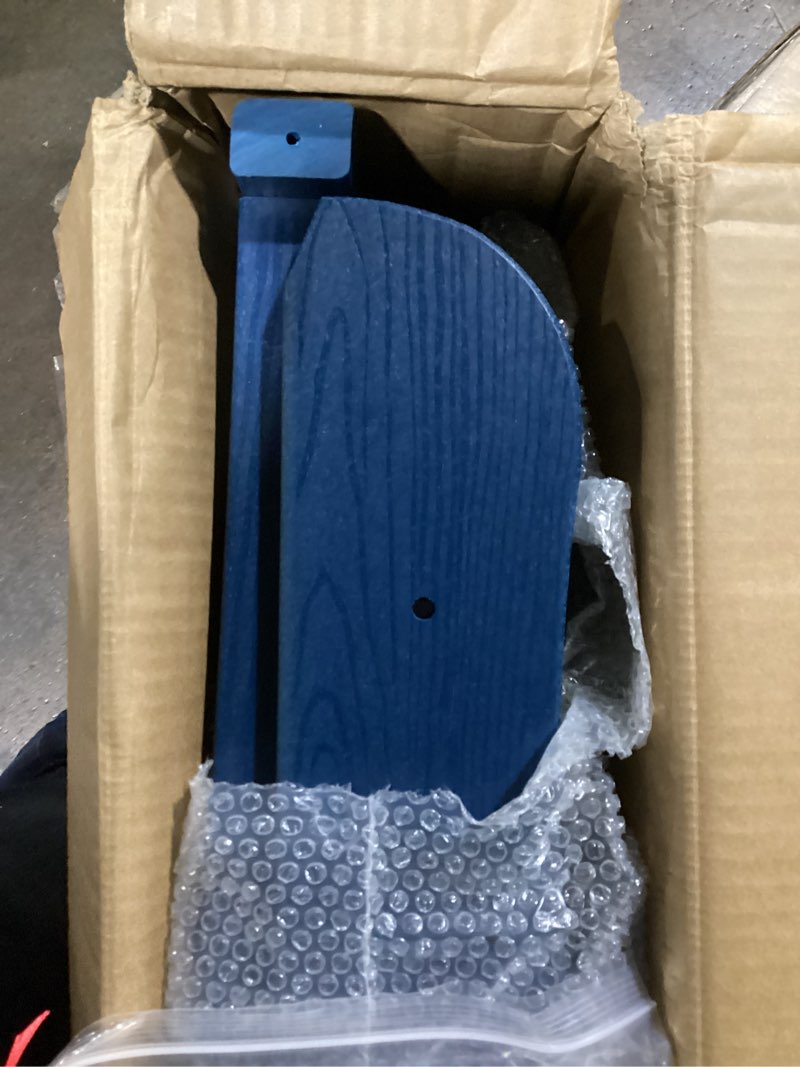 Condition photo showing As Is for v250912vsiy design… similar to stock photo blue lawn chair.. garvee folding adirondack chairs patio chairs, all-weather hdpe lawn chairs, outdoor chair with wooden texture ? cup holder for patios decks gardens fire pits, navy blue