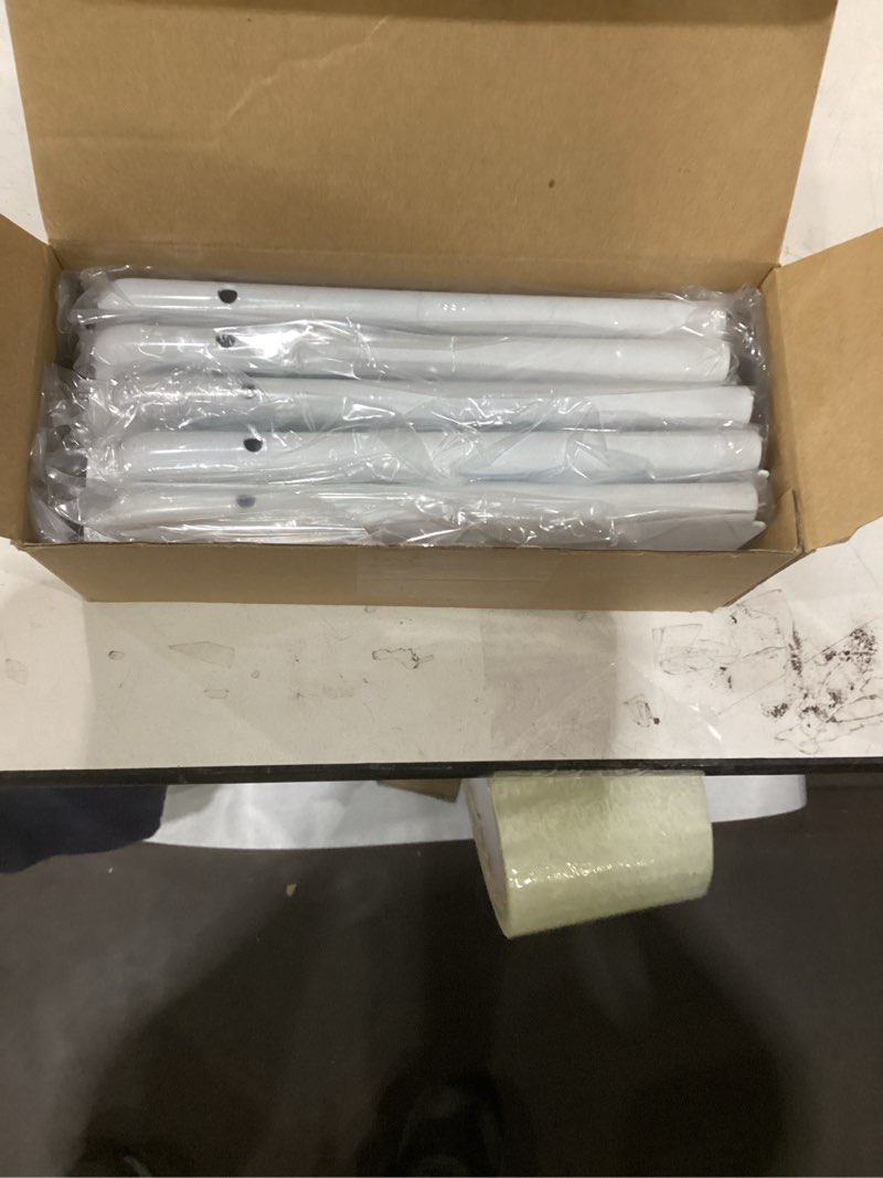 Condition photo showing Good Condition for 10 pack adjustable shelf brackets for double track system closet organization heavy duty wire shelf brackets (white,7 inches) 7 inches white