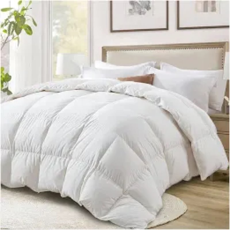 globon ultra-soft down feather comforter king size,luxurious hotel collection fluffy duvet insert fo