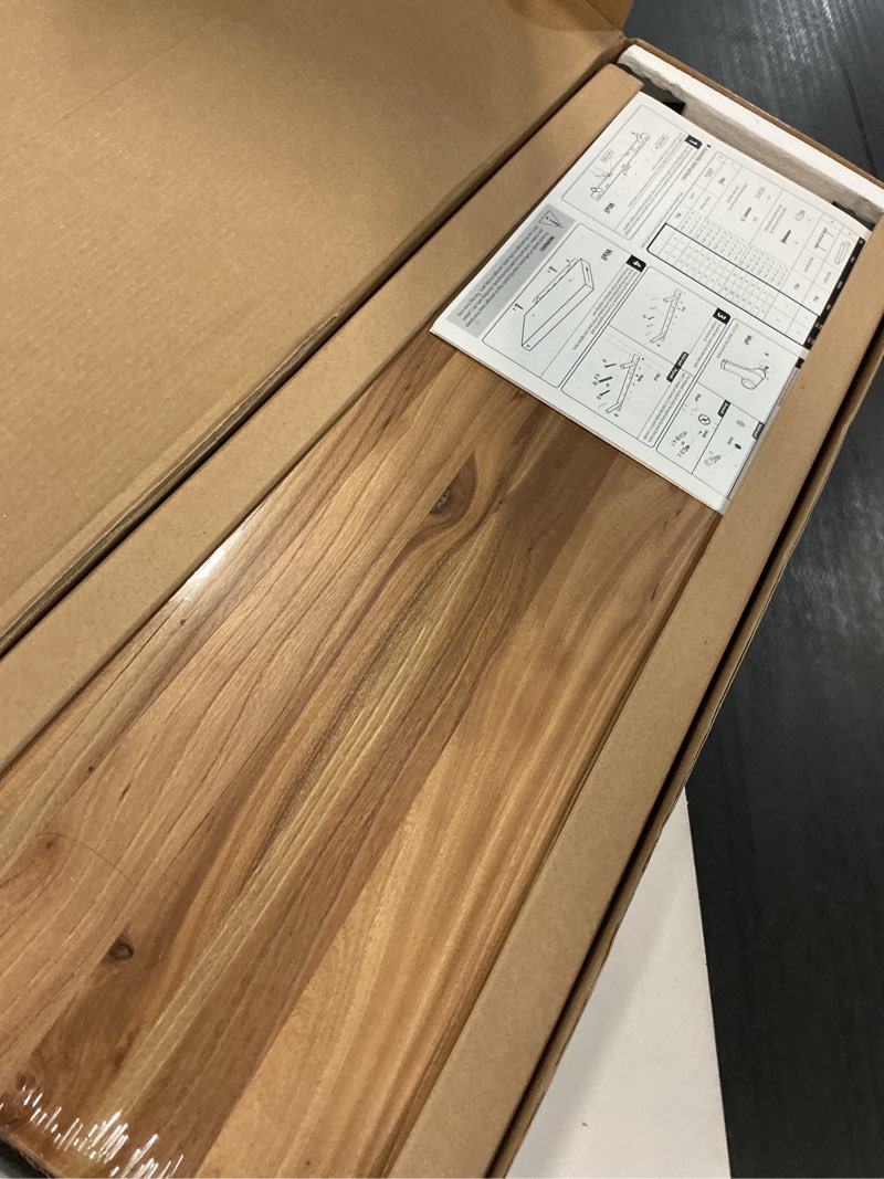 Condition photo showing Good Condition for 24" rustic elm wood floating shelves, 8 inch deep wall shelves for home decor, wall mounted floating shelf with invisible bracket, heavy-duty storage & display shelf for living room, kitchen, set of 2 usa-sourced elm wood 24"w x 8"d