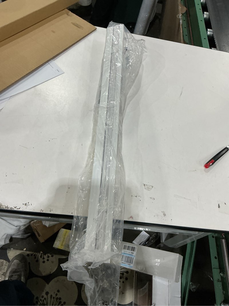 Condition photo showing New/Like New for 1" Cordless Mini Blinds 32" W x 36" H, White Vinyl Blinds, Horizontal Light Filtering, Window Blinds for Indoor Windows, Office, Kitchen, Bathroom and Living Room. 32"W x 36"H