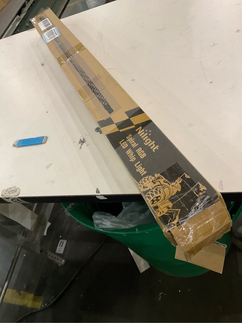 Condition photo showing As Is for Nilight 2PCS 3FT RGB LED Whip Light, Remote App Control w/DIY Chasing Patterns Stop Turn Reverse Lighting Modes Safety Lighted Antenna for ATV UTV Polaris RZR Can-am Dune Buggy Jeep