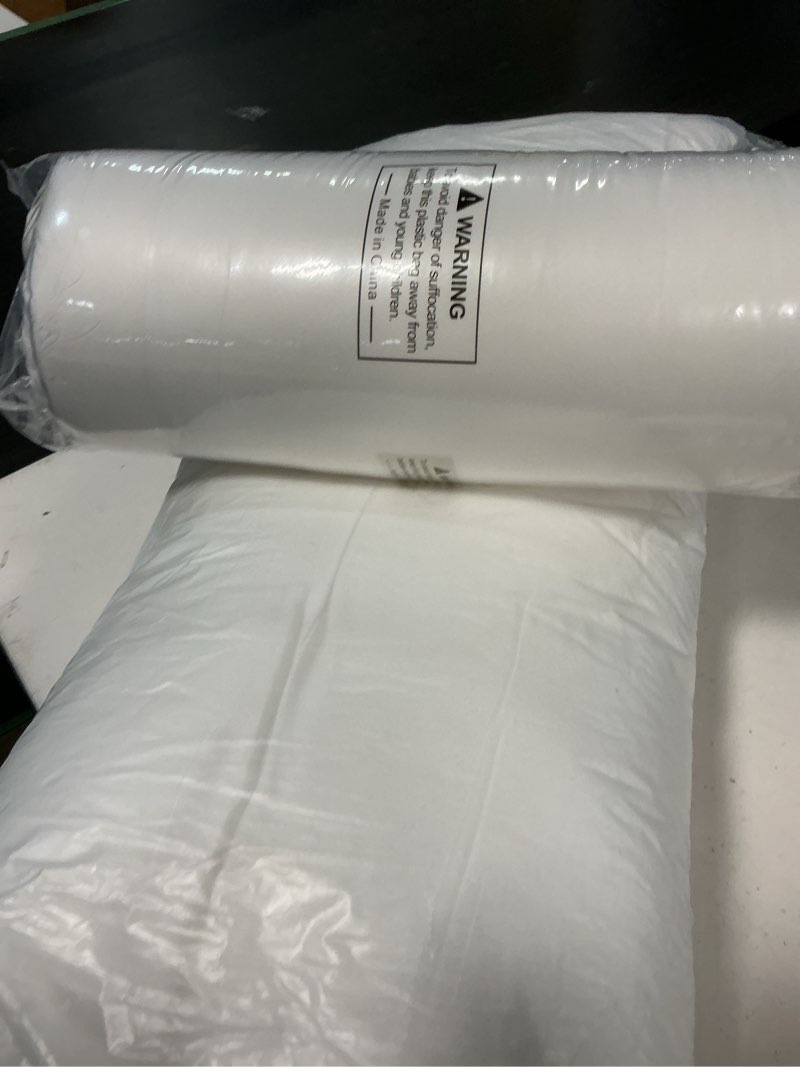 Condition photo showing Good Condition for viewstar king size pillows set of 2, hotel quality cooling down alternative gusseted bed pillows for side, back, or stomach sleepers, white plush white king