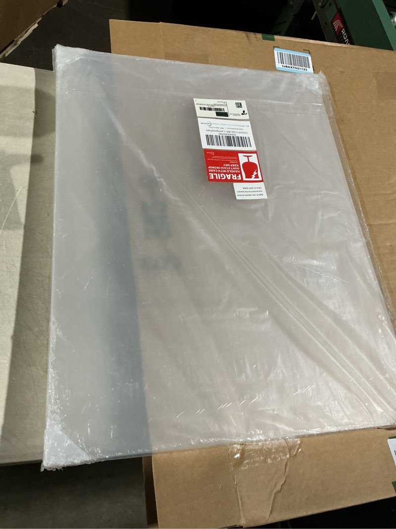 Condition photo showing As Is for calpalmy (2-pack) 18x24 inch clear acrylic sheet - 1/4 inch thick acrylic plexiglass panel for laser cutting, diy crafts, signage, and engraving projects 18x24", 1/4" thick clear (laser cut) 2