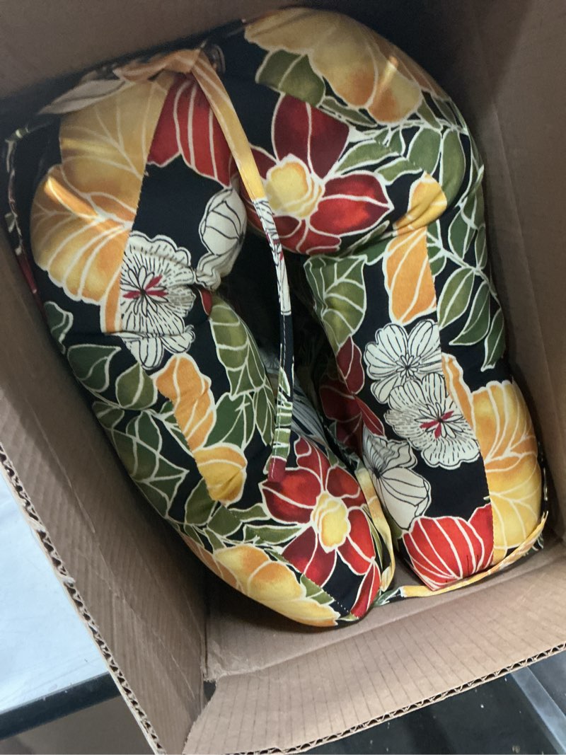 Condition photo showing Good Condition for Greendale Home Fashions Outdoor Seat/Back Chair Cushion, 1 Count (Pack of 1), Aloha