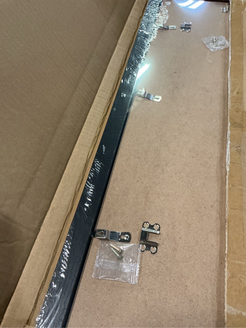 Condition photo showing Good Condition for 12x30 picture frame with 9x27 mat, display photo 9x27 with mat or 12 x 30 without mat, wall hanging large 12 by 30 poster frame with plexiglass, black black 12x30 inch