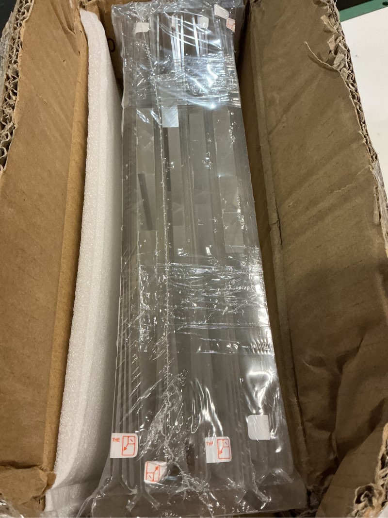 Condition photo showing New/Like New for 12 pack acrylic sign holder 8.5 x 11, double-sided clear sign holder plastic stands for display, t shape acrylic table sign stands for office store restaurants wedding party decoration vertical 12 pack 8.5x11