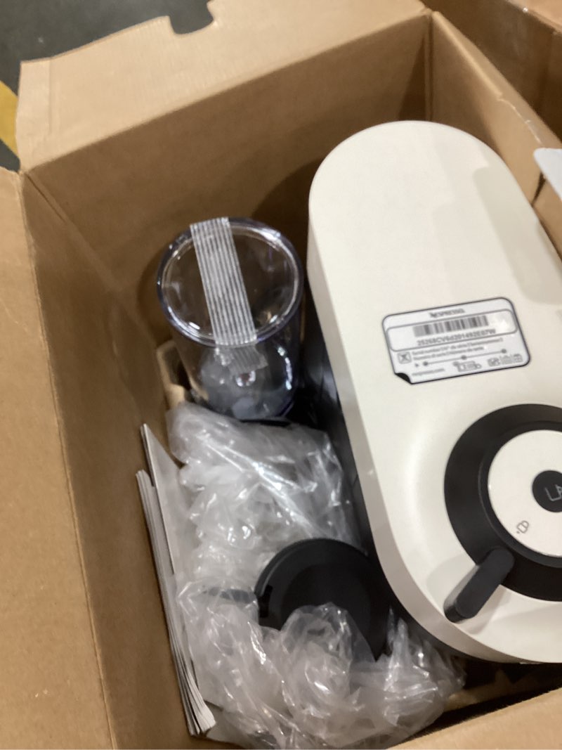 Condition photo showing As Is for nespresso vertuo pop+ coffee and espresso maker by breville, coconut white