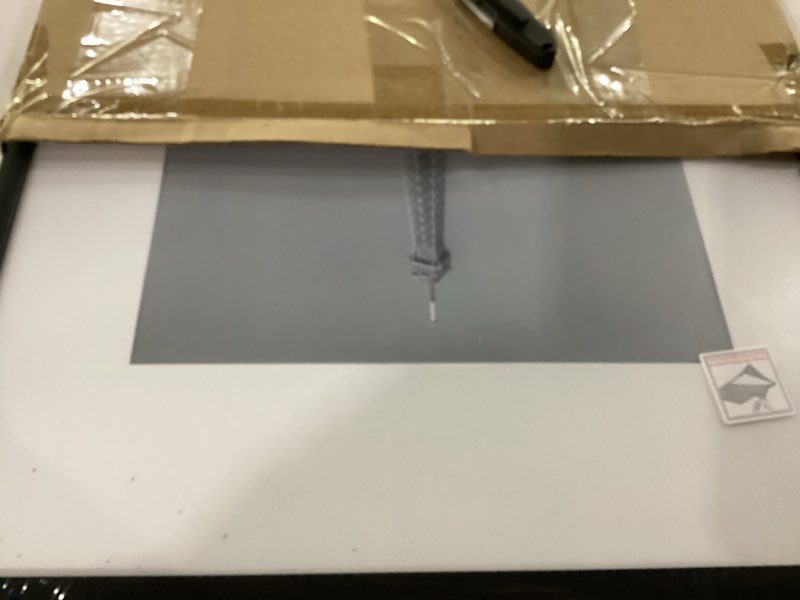Condition photo showing Good Condition for upsimples 19x27 poster frame, display pictures 13x19 with mat or 19 x 27 without, wall hanging puzzle frames, black, 1 pack black 19x27