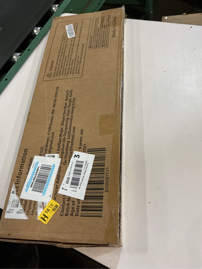Condition photo showing New/Like New for mbqmbss 52'' bed rail for toddlers, baby bed guard rails - fit for wide side of full size bed, extra tall safety bedrails for kids, adjustable height, with extra y-shaped reinforcement strap 52 inch